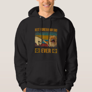 Best Pomeranian Dad Ever Funny Vintage Father S Da Hoodie