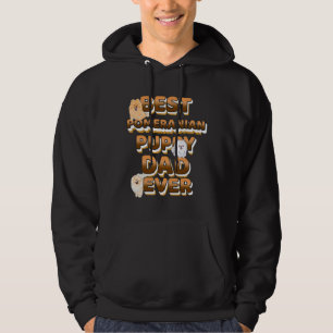 Best Pomeranian Dad Ever Golden Text Hoodie