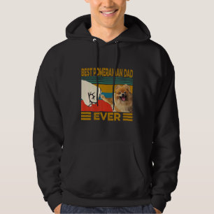 Best Pomeranian Dad Ever Retro Father Day Hoodie