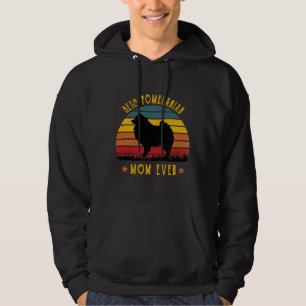 Best Pomeranian Mum Ever Funny Mum Graphic  Pomera Hoodie