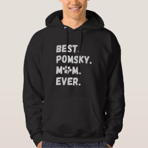 Best Pomsky Mom Ever Funny Pomeranian Husky Dog Hoodie