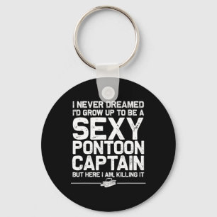 Best Pontoon Captain Art For Men Women Boating Pon Key Ring