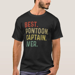 Best Pontoon Captain Ever Boat Vintage Boating Men T-Shirt