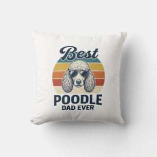 Best Poodle Dad Ever Vintage Engraved Dog Shirt_1 Cushion