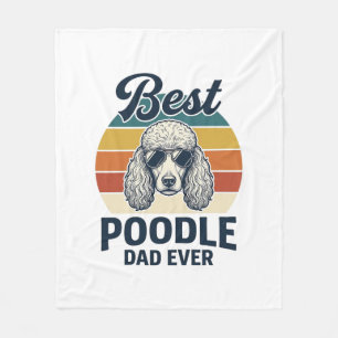 Best Poodle Dad Ever Vintage Engraved Dog Shirt_1 Fleece Blanket