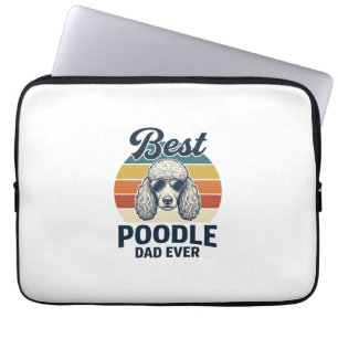 Best Poodle Dad Ever Vintage Engraved Dog Shirt_1 Laptop Sleeve