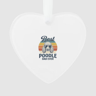 Best Poodle Dad Ever Vintage Engraved Dog Shirt_1 Ornament