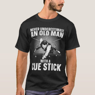 Best Pool Art For Men Grandpa Billiard Player Pool T-Shirt