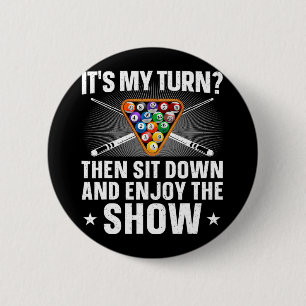 Best Pool Art For Men Women Cue Sport Pool Player 6 Cm Round Badge