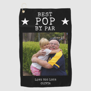 Best Pop by Par Personalised Grandpa Photo Gift  Golf Towel