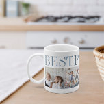 Best Pop Ever 4 Photo Collage Grandpa Coffee Mug<br><div class="desc">Create a sweet keepsake for a beloved grandfather this Father's Day or Grandparents Day with this simple design that features four of your favourite photos. "Best Pop Ever" appears across the top in shades of blue.</div>