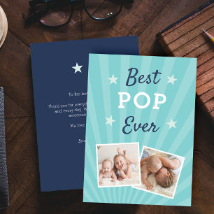 Best Pop Ever Father's Day Flat Photo Card