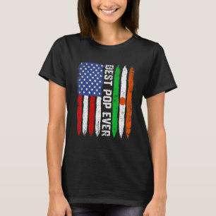 Best Pop Ever Father's Day Niger Us Flag Retro T-Shirt