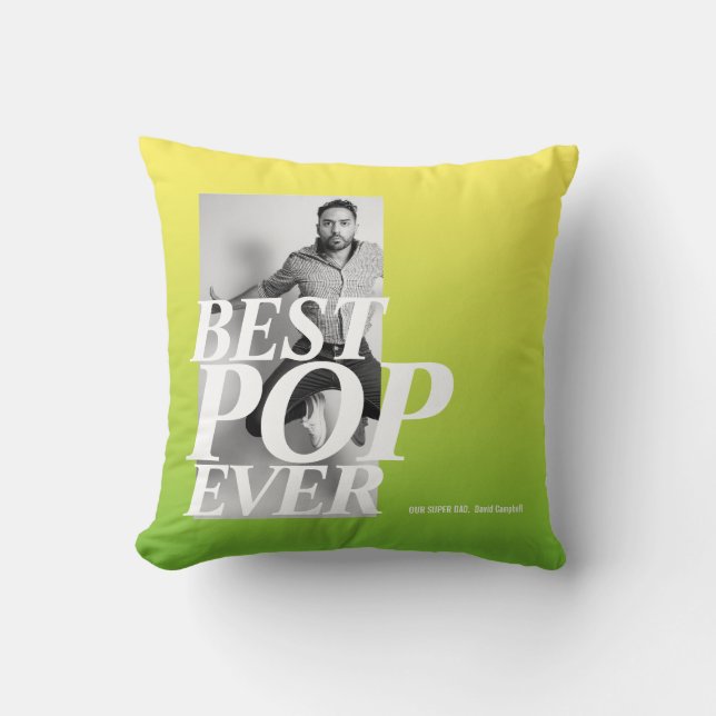 BEST POP EVER | Funny Father's Day Cushion (Front)