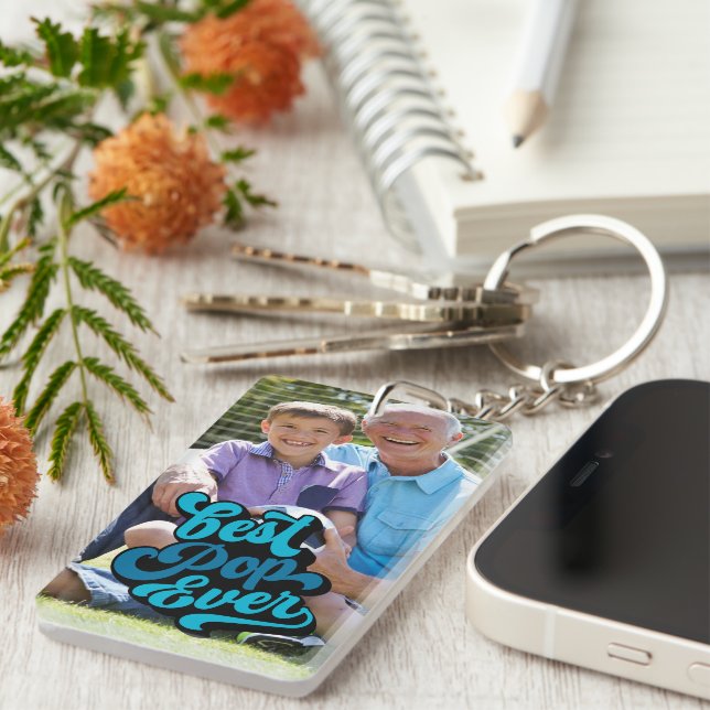 Best Pop Ever | Grandpa Photo Key Ring (Front Right)
