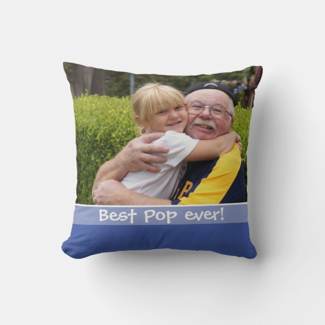 Best Pop Ever Love You Most 2 Photo Blue Cushion (Front)