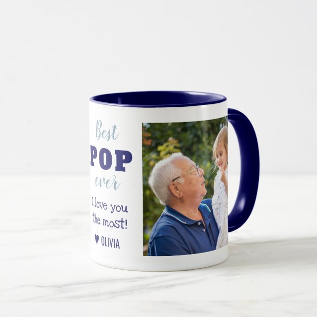 Best Pop Ever Love You Most 2 Photo Mug (Front Right)