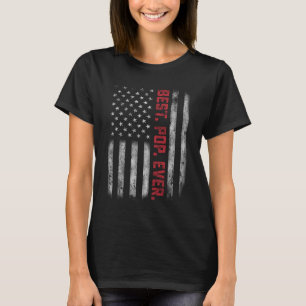 Best Pop Ever Vintage American Flag For Grandpa Fa T-Shirt