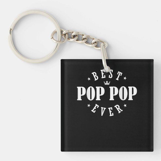 Best Pop Pop Ever Design - Pop Pop  Key Ring (Front)