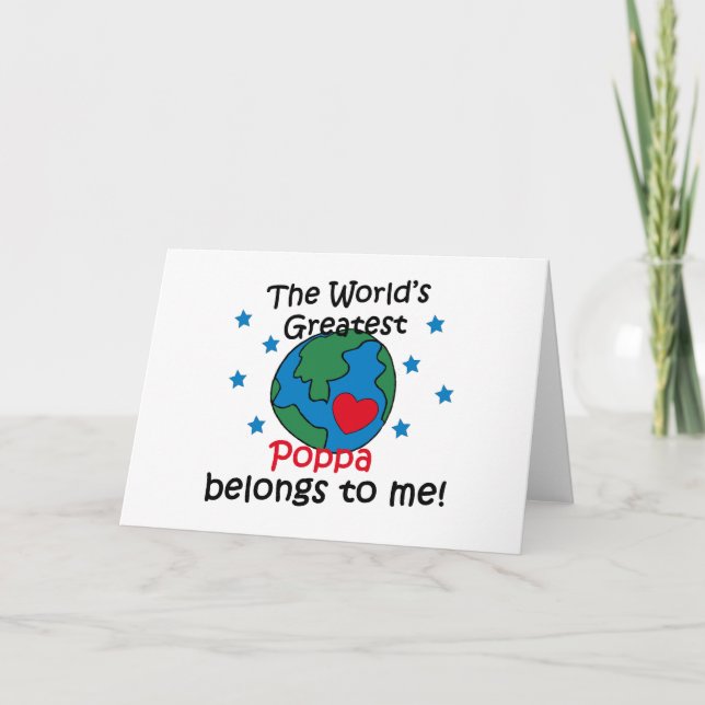 Best Poppa Belongs to me Card (Front)