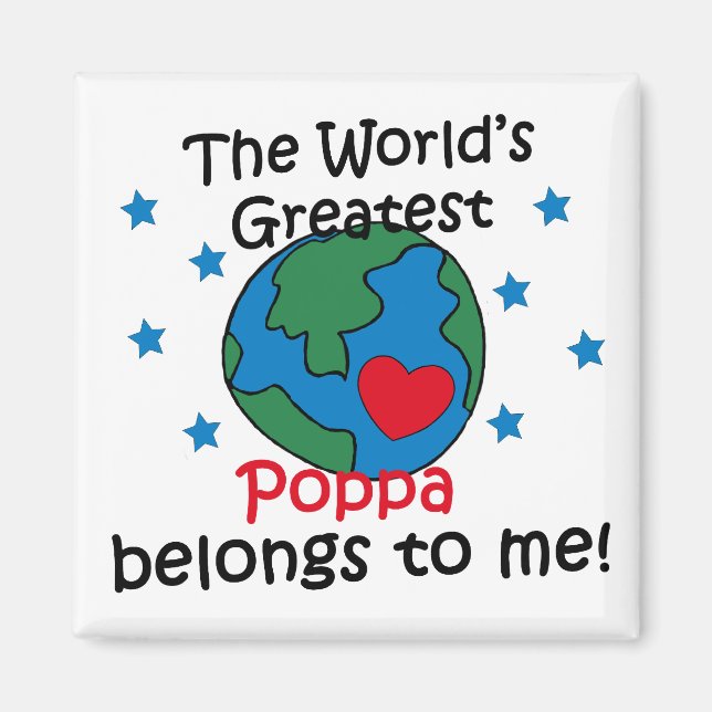 Best Poppa Belongs to me Magnet (Front)