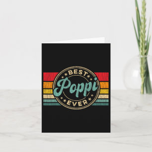Best Poppi Ever Vintage Retro Father&#; s Day Gift Card