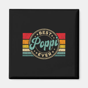 Best Poppi Ever Vintage Retro Father&#; s Day Gift Magnet