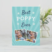 Best Poppy Ever | Father's Day Flat Photo Card (Standing Front)
