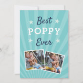 Best Poppy Ever | Father's Day Flat Photo Card (Front)