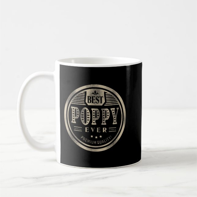 Best Poppy Ever Grandfather Dad Father Day Gift Me Coffee Mug (Left)