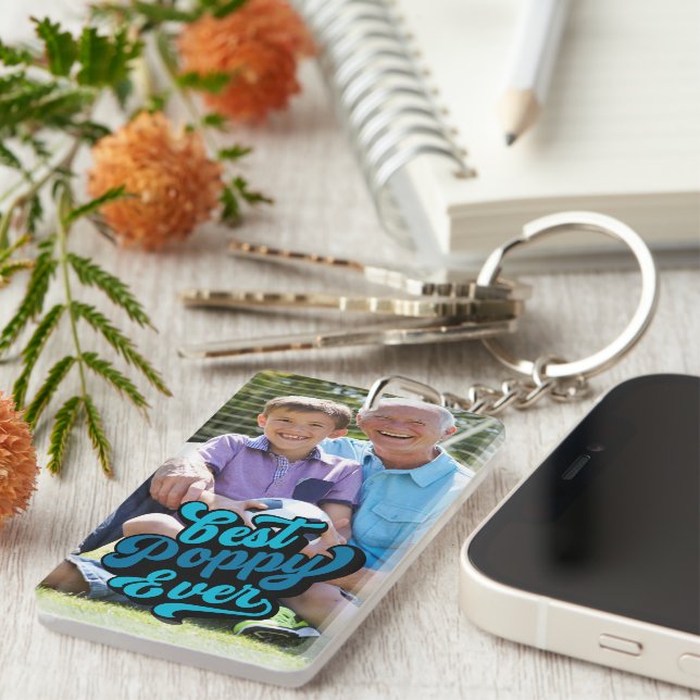 Best Poppy Ever | Grandpa Photo Key Ring (Front Right)