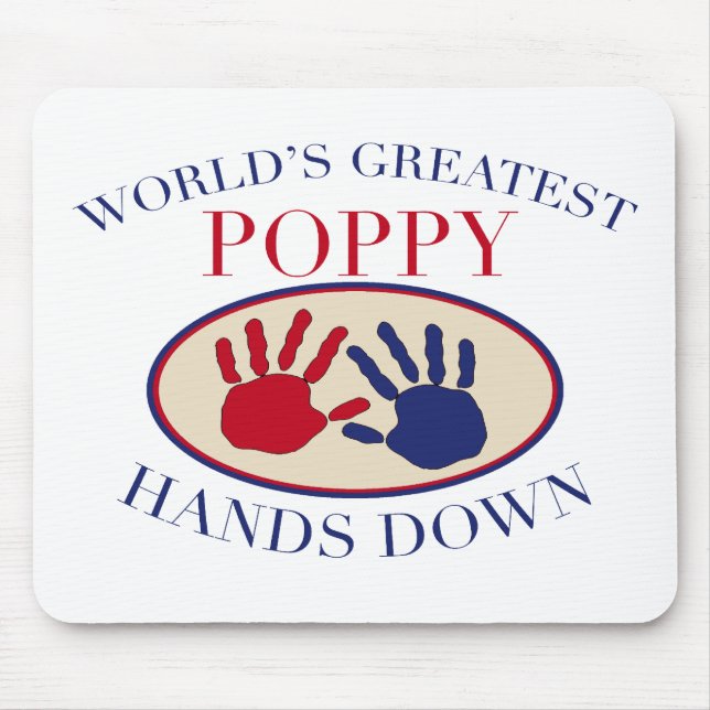 Best Poppy Hands Down Mouse Mat (Front)