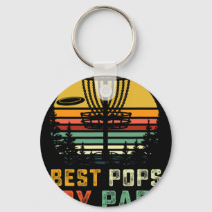 Best Pops By Par Fathers Day Frisbee Disc Golf Gra Key Ring