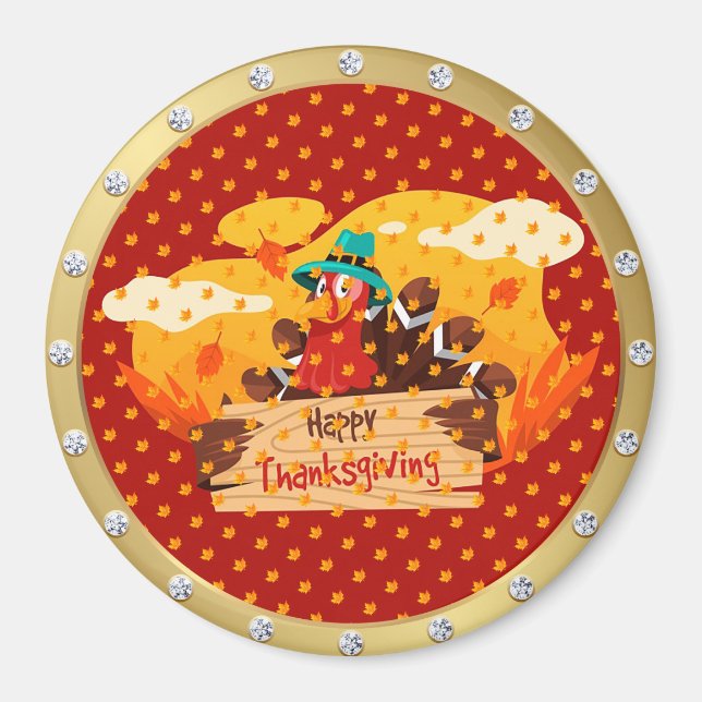 Best Popular Happy Thanksgiving Gift magnet (Front)