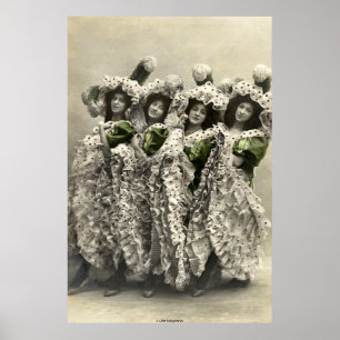 BEST POSTERS - HUMOR - CANCAN DANCERS - PHOTOGRAPH