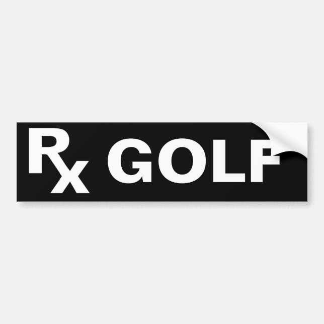 BEST Prescription - RX GOLF - Sports Bumper Sticker (Front)