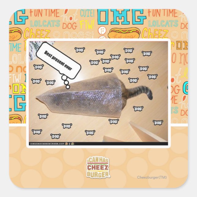 Best present evur square sticker (Front)