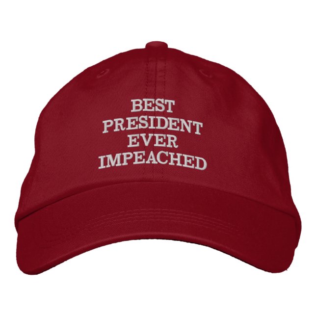 Best President Ever Impeached Embroidered Hat (Front)