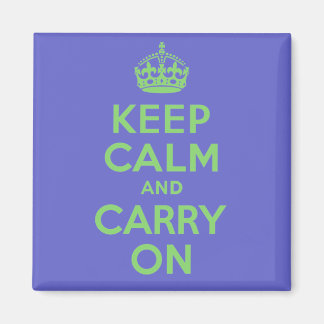 Best Price Keep Calm And Carry On Blue and Green Magnet