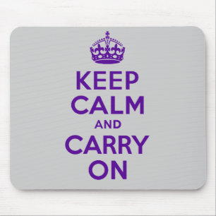 Best Price Keep Calm And Carry On Purple Mouse Mat