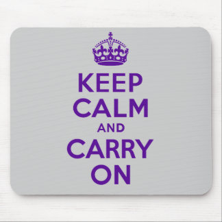 Best Price Keep Calm And Carry On Purple Mouse Mat