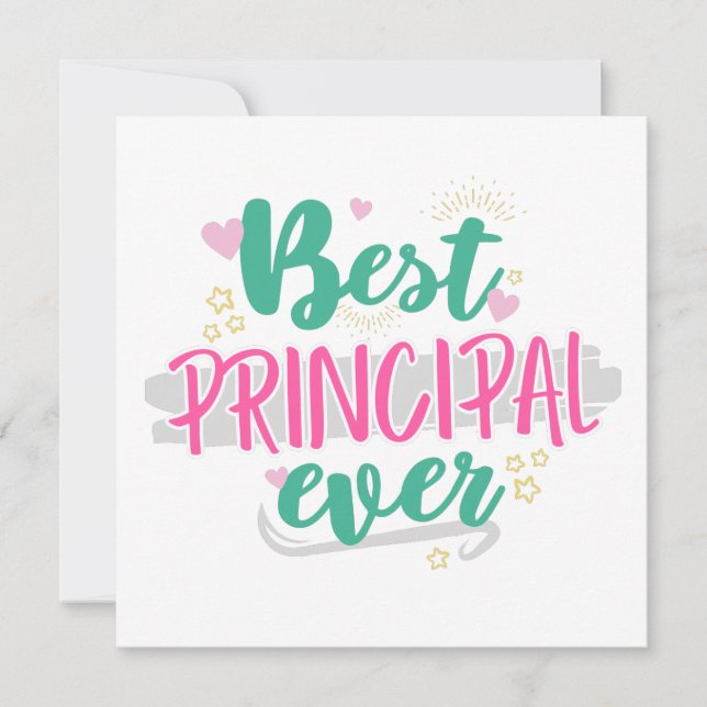 Best Principal Ever, Thank You Principal Gift Card (Front)