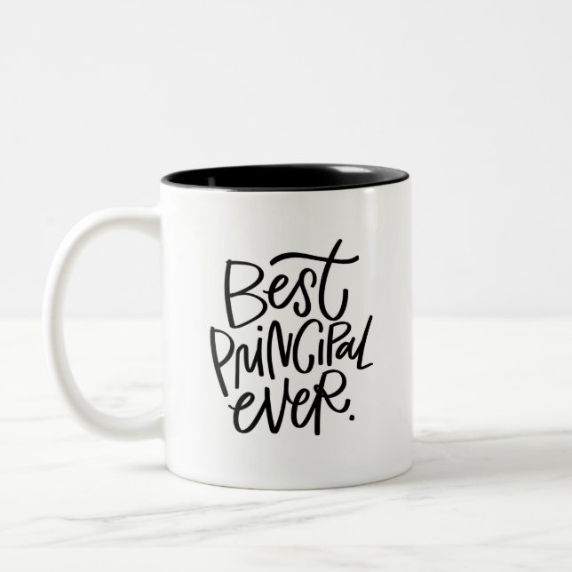 Best Principal Ever Two-Tone Coffee Mug (Left)