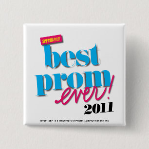 Best Prom Ever - Aqua 15 Cm Square Badge