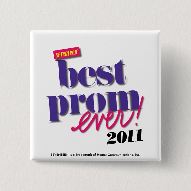 Best Prom Ever - Purple 15 Cm Square Badge (Front)