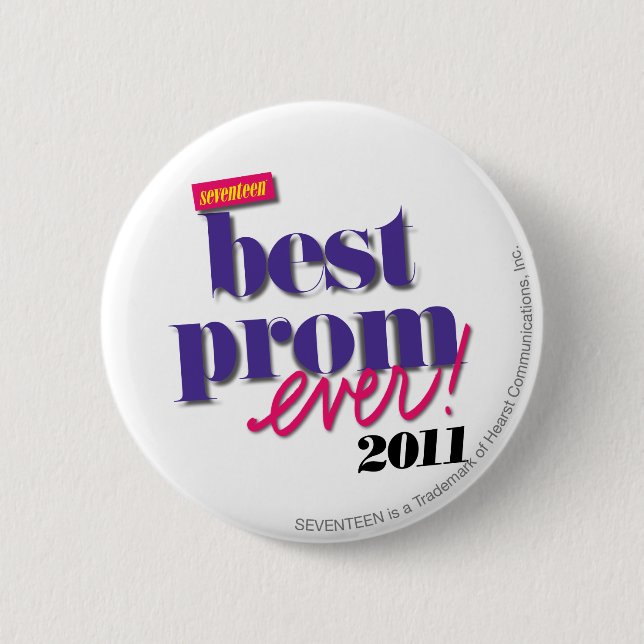 Best Prom Ever - Purple 6 Cm Round Badge (Front)