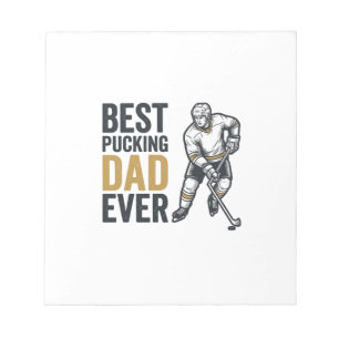 Best Pucking Dad Ever Hockey Dad Shirt Design_1 Notepad