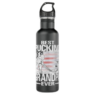 Best Pucking Grandpa Ever Hockey Father's Day Gift 710 Ml Water Bottle