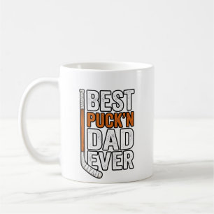 Best Puck'n Dad Ever Hockey Father Vector Design_1 Coffee Mug