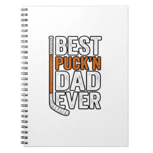 Best Puck'n Dad Ever Hockey Father Vector Design_1 Notebook